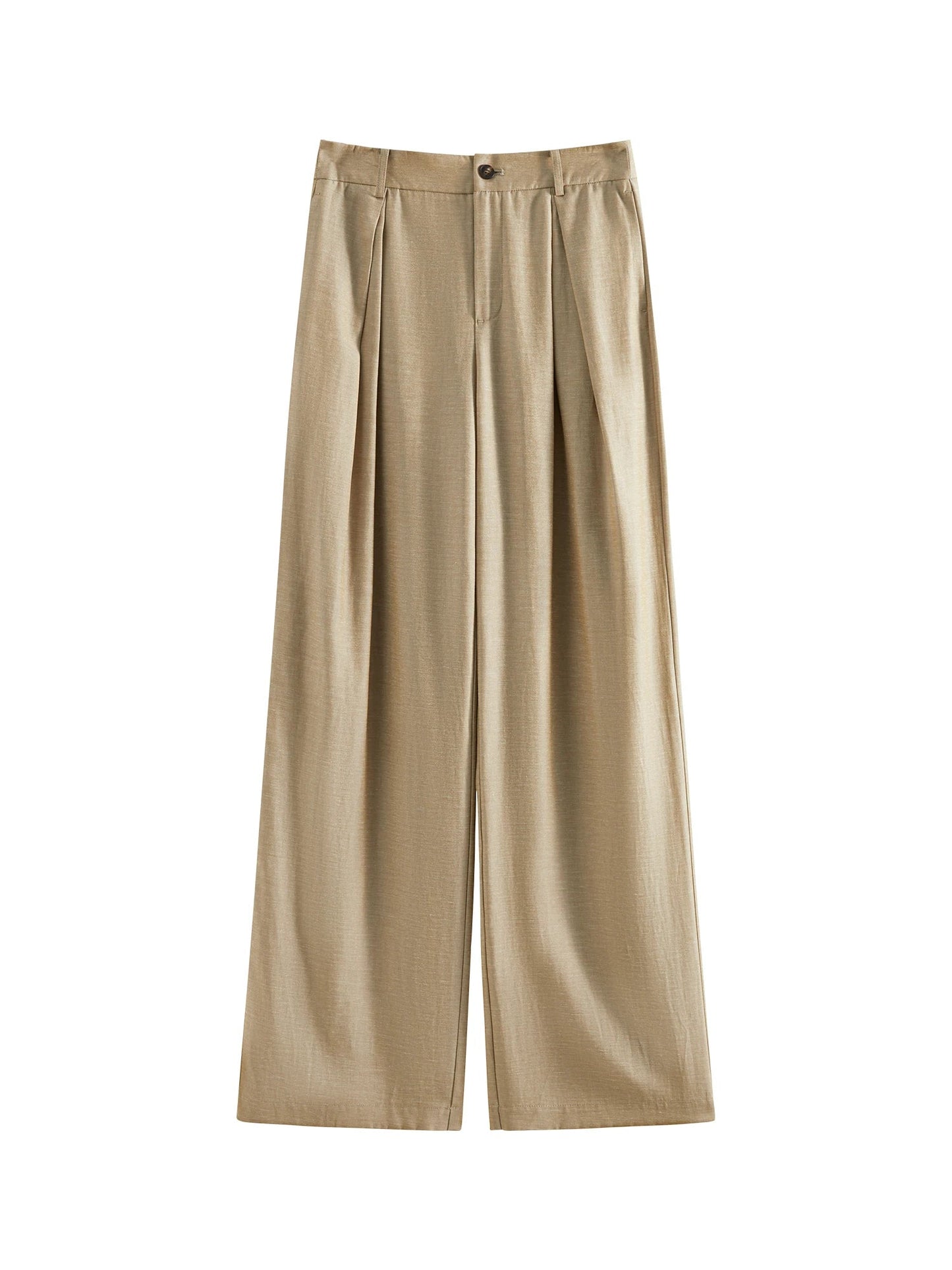 FSLE 2025 Summer Old Money Vest Wide-Leg Pants Set Vintage Tailored Two-Piece Adjustable Waist Eco Linen for Boardroom to Brunch Quick Pick Grocers