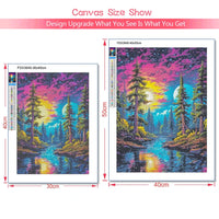 5D Diamond Art Painting Aurora Landscape Mosaic Embroidery Cross Stitch Kit Full Round Rhinestone Diy Wall Home Decor Gift Econic Blanks