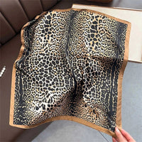 Luxury Print Satin Silk Square Scarf for Women Shawl Hijab Neckerchief Female Hair Ribbon Headband Fashion Wrap Bandana 2023 New Econic Blanks