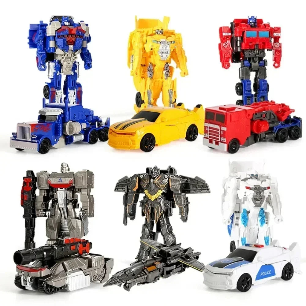 Transformation Car Anime Robot Model One Step Deformation Robot Toy Kid Puzzle Toy Deformation Car Action Figure Model Quick Pick Grocers