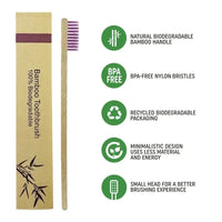 Natural Colorful Toothbrush Eco Soft Bristle Bamboo Toothbrush Bamboo Charcoal Vegan Tooth Dental Oral Care Plastic Free 10Pcs Econic Blanks