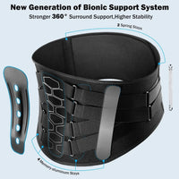 Back Brace for Lower Back Pain, Sciatica, Herniated Disc, Scoliosis, Back Support Belt with Soft Pad, Lightweight Lumbar Support Econic Blanks