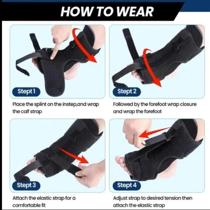 1PC Plantar Fasciitis Night Splint Adjustable Ankle Brace Foot Drop Brace for Plantar Fasciitis Arch Foot Pain Achilles banket Econic Blanks