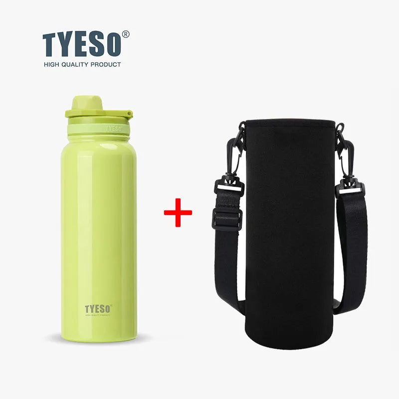 TYESO Stainless Steel Thermal Water Bottle Portable Tumbler Sport Vacuum Flask Keeps Cold and Heat Thermal Mug Car Insulated Cup Quick Pick Grocers