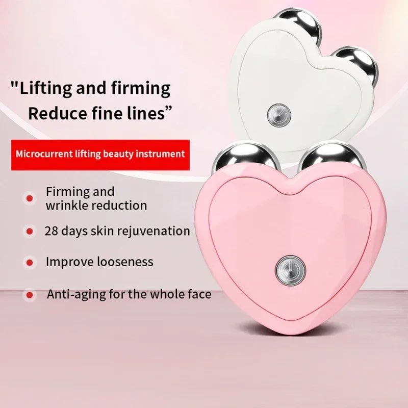 NEW Micro Current Beauty Device Mini Portable Face Lifting Roller Slimming Massager EMS Delicate Contour Firming Facial Care Quick Pick Grocers