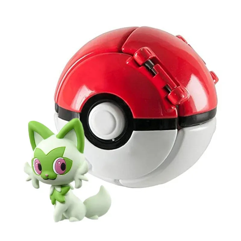 Pokemon Elf Ball Pokeball Anime Figure Cartoons Pikachu Charizard Piplup Kyogre Pocket Monster Pet Anime Action Model Toy Gifts Quick Pick Grocers