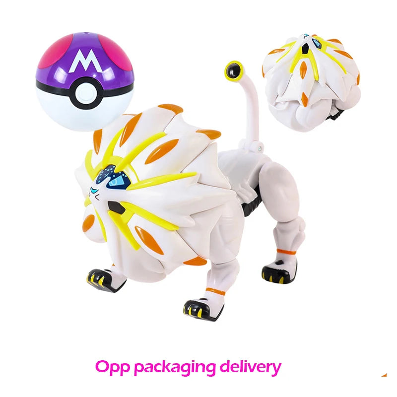 Figure Pokemon Pokeball transform Pikachu Charizard Venusaur Blastoise Mewtwo Gyarados Solgaleo Lunala Eevee poke ball toy gift Quick Pick Grocers