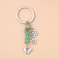 Cute Enamel Flower Butterfly Keychain Women Girls Love Heart Key Ring Pendants Handbag Decor DIY Handmade Jewelry Gifts Quick Pick Grocers