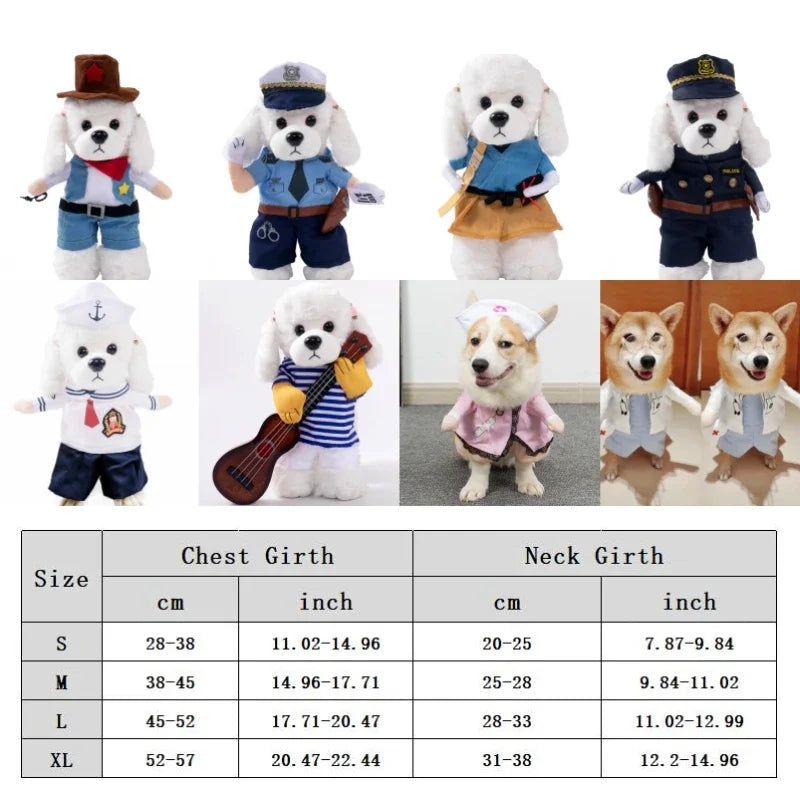 Halloween Dagger Pet Costume - Funny Knife-Holding Dog & Cat Standing Dress for Festival Dress-Up Econic Blanks