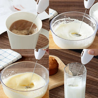 Handheld Electric Egg Beater Mini Battery Powered Milk Frother Coffee Drink Mixer Milk Foamer Kitchen Tools Quick Pick Grocers
