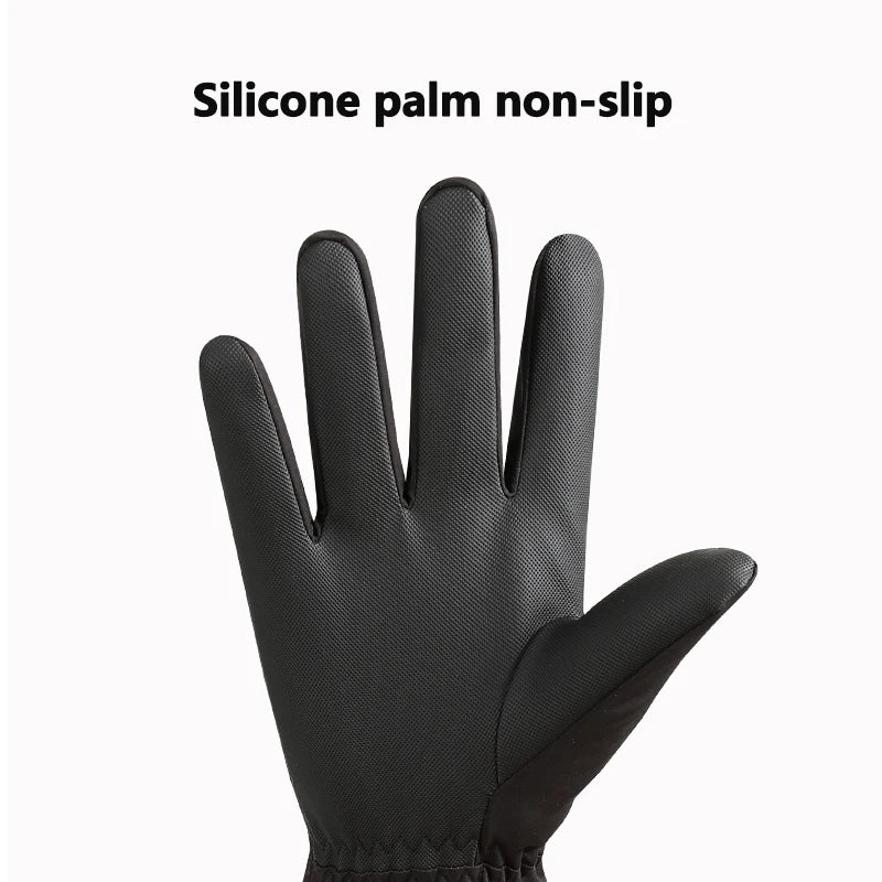 Winter Couple Ski Gloves Thickened Thermal Gloves Adjustable Close Non-slip Touch Screen Gloves Waterproof Cold-proof Quick Pick Grocers