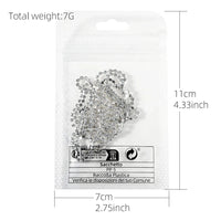 100/50cm Long Luxury Crystal Chain Nail Charms 1.5/2mm Shinying Clear/AB Diamond Nail Art Metal Steel French Manicure Crystal Econic Blanks