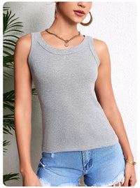 3-piece Ladies Solid Color Vest Fashion Joker Young Woman Threaded Camisole Quick Pick Grocers