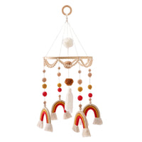 Baby Wooden Bed Bell Cartoon Rabbit Mobile Hanging Rattles Toy Hanger Crib Mobile Bed Bell Wood Toy Holder Arm Bracket Kid Gifts Purest Peak