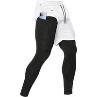 Men's Sport Pants 2 in1 Training Athletic Tracksuits Sportswear Workout Male Jogging Trousers Gym Fitness Running Pants Men Econic Blanks