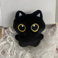 10cm Cute Black Cat plush toy Doll Small Pendant Cuddly Pillow Cushion Ins Black Cat Plush Toy Doll for Boy Girl Brithday Gifts Econic Blanks