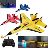 SU35 RC Plane FX620 FX820 2.4G Remote Control Flying Model Glider Airplane With LED Lights Aircraft Foam Toys For Children Gifts Econic Blanks