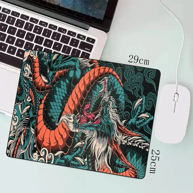 Japanese Dragon Large Gaming Mousepad Keyboard Gamer Mouse Pad on The Table Speed Desk Mat Anime Mouse Mats ，Dragon pattern Quick Pick Grocers