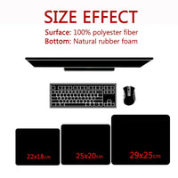 Black Cat Illustration Mouse Pad Small Office Table Mats Computer Accessories Washable Non-slip Rubber with Precision Lock Edge Quick Pick Grocers