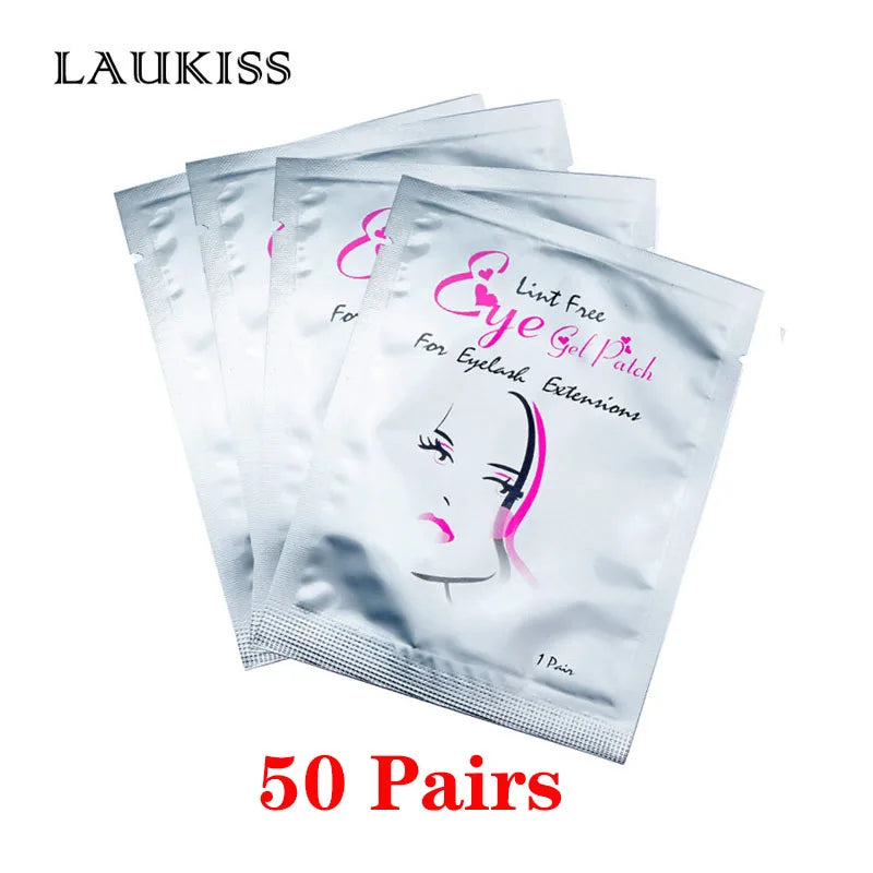 25/50/100Pairs Eye Patches Under Eyelash Pads for Building Hydrogel Paper Patches Lint Free Stickers for False Eyelashes LAUKISS Quick Pick Grocers