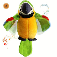 Talking Macaw Parrot Repeat What You Say Stuffed Animal Plush Toy Electronic Record Animated Bird Speaking Parrot Pet Plush Toys Econic Blanks