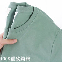 100% Cotton T-shirt Men Women Solid Color O Neck Short-sleeved Tops Summer Korean Loose Half-sleeve T Shirt Unisex M-4XL Quick Pick Grocers