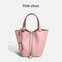 MENDY Women Bags Handbags Bucket Bag Real Leathe Fashion Tote Bag Genuine Leather Luxury Desginer Big Size Large Lady Hand Bags Quick Pick Grocers