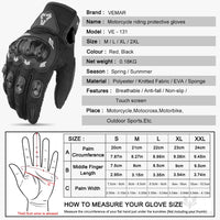 Summer Motorcycle Gloves Men Women Full Finger Touch Screen Motocross Racing Gloves Motorbike Bicycle Cycling Glove M-XXL Quick Pick Grocers