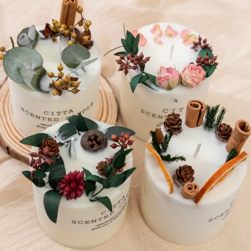 10cm Soy Wax Scented Candle Romantic Pillar Candle Home Fragrance Decor Wedding Holiday Gift Body Relax Stress Relief Candles Econic Blanks