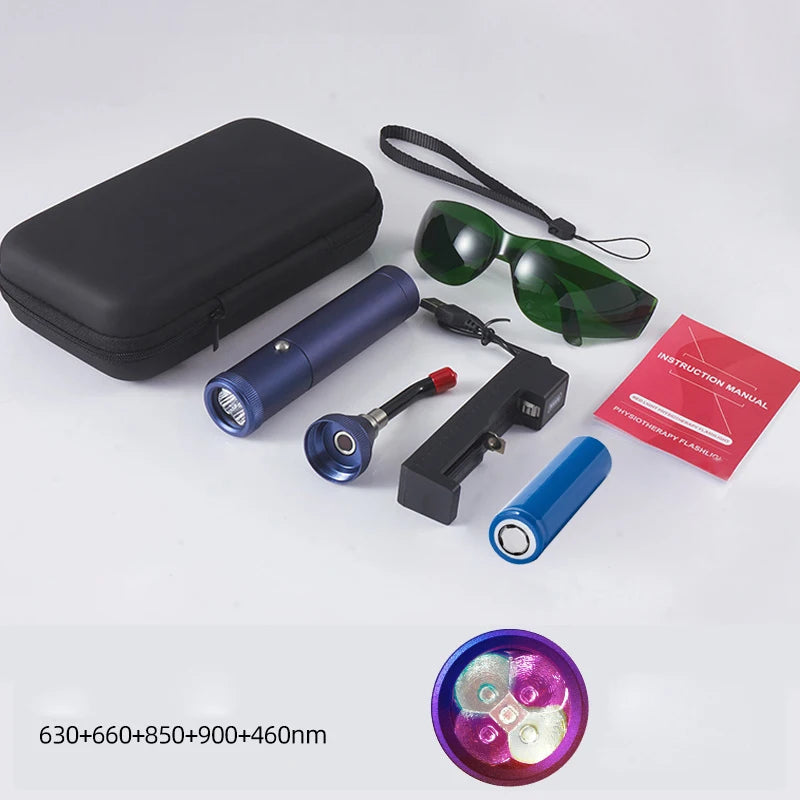 Portable Red Light Infrared Therapy Device Sore Canker Lip Therapy Handheld Removable Oral Physiotherapy Wand Health Pain Relief Quick Pick Grocers