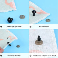 100/50PCS 5-20mm Black Plastic Safety Eyes For Toys Amigurumi Diy Kit Crafts TeddyBear Toy Eye For Doll Decoration Accessories Econic Blanks