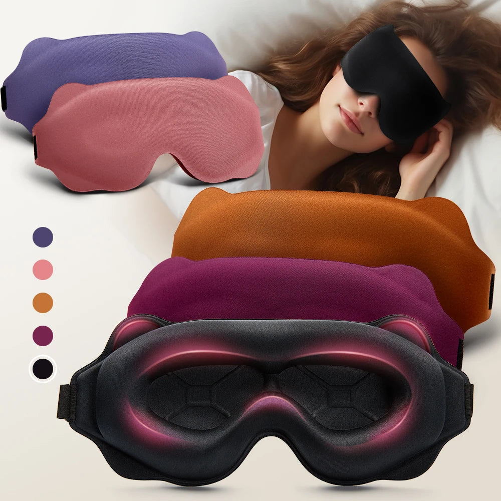 3D Sleeping Mask Block Out Light Sleep Mask For Eyes Soft Sleeping Aid Eye Mask for Travel Eyeshade Night Breathable Slaapmasker Quick Pick Grocers