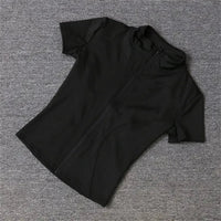 Women Summer Slim Yoga Tops Stand Collar Full Zipper Short Sleeves Shirts Solid Workout Clothes Gym Running Coats Lady Casual Quick Pick Grocers