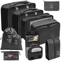 7/8/9/10 Pcs Set Travel Organizer Storage Bags Suitcase Packing Cubes Set Cases Portable Luggage Clothes Shoe Tidy Pouch Folding Econic Blanks