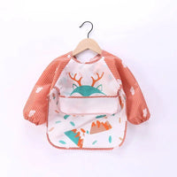 Waterproof EVA Full Sleeve Baby Bibs Children Apron Long Sleeve Feeding Smock Kids Eating Breastplate Infant Scarf Clothing Quick Pick Grocers
