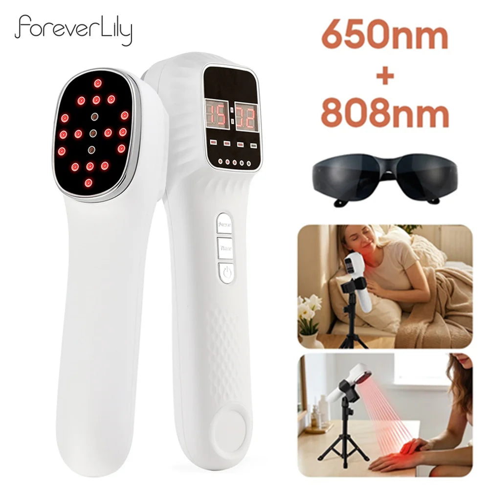 650nm+808nm Infrared Handheld Face Body Red Light Beauty Device Skin Rejuvenation Muscle Joint Body Fatigue Relief Health Care Quick Pick Grocers