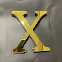 Gold English Letters Mirror 3D Wall Sticker Home Decoration Festival Party Wedding Decor Acrylic Mural Peel & Stick Wallpaper Quick Pick Grocers