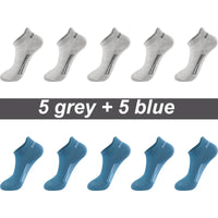 High Quality 10Pairs Men Socks Combed cotton 100% Summer Sports Sock Plus Size EUR38-48 Quick Pick Grocers