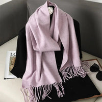 62Color Solid Women Winter Scarf Warm Thicken Cashmere Shawl Outdoor Fashion Luxury Tassels Pashmina Lady Wrap Windproof Scarves Econic Blanks