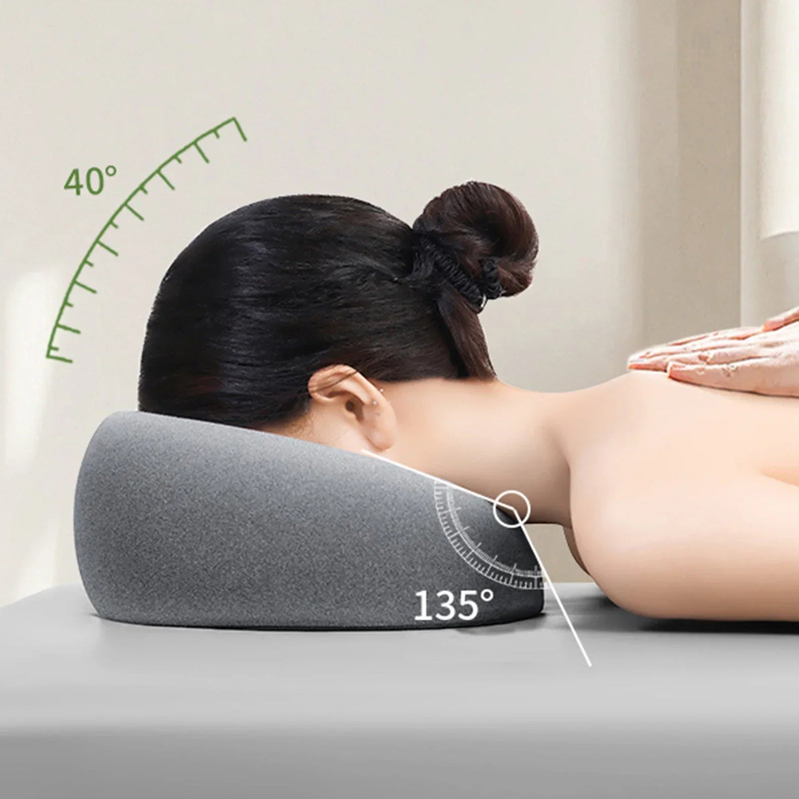 Face Down Pillow Desk Nap Pillow Prone Resting Comfort Memory Foam Ergonomics Home Massage Headrest for Beauty Salon Econic Blanks