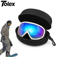 Tolex Ski Snowboard Goggles Storage Box Hard EVA Portable Protection Carrying Case Water Resistant Shockproof Ski Accessories Quick Pick Grocers