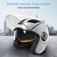 Motorcycle Dual Visor Flip Up Modular Full Face Helmet Anti-fog Street Bike Racing Helmet for Women, Men, 4 Colors