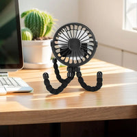 Baby Stroller Fan with Flexible Tripod Portable Handheld Fan USB Charging Mini Desk Cooling Fan 500mAh for Baby Stroller Student Quick Pick Grocers