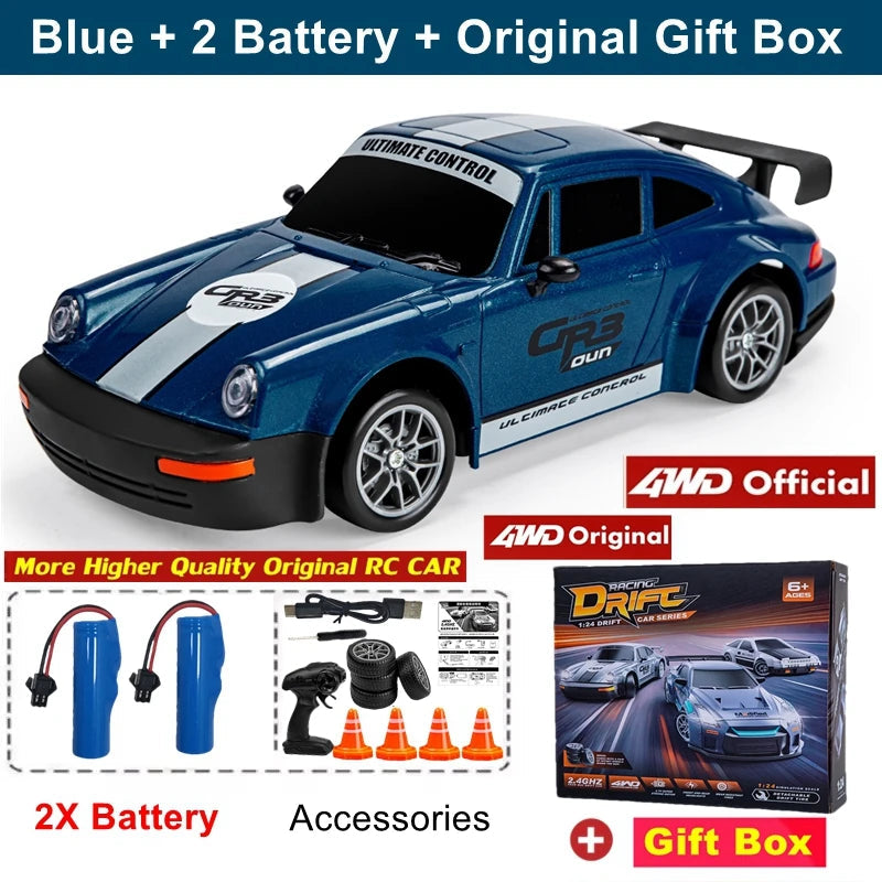4WD RC Car Remote Control Cars 2.4G Radio High Speed Drift Racing Monster 4x4 Truck RTR Vehicle Toy Gift for Kids Children Econic Blanks
