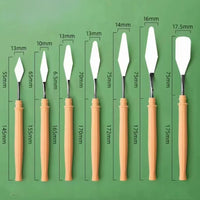 7Pcs Stainless Steel Oil Painting Knives Artist Crafts Spatula Palette Knife Mixing Knife Scraper Art Tools Econic Blanks