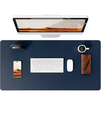 Large Mouse Pad,Office Desk Mat, Leather Desk Pad Protector, Non-Slip PU Leather Desk Blotter, Laptop Desk Pad Econic Blanks