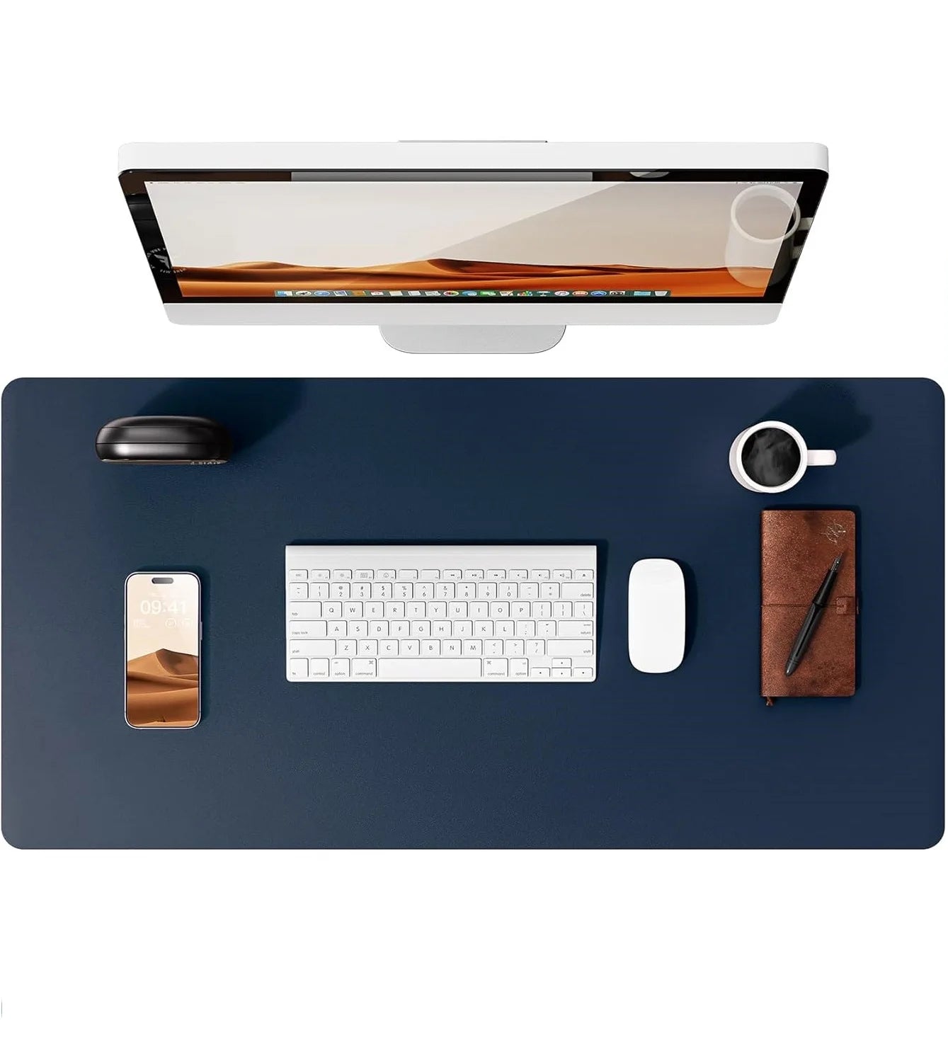 Large Mouse Pad,Office Desk Mat, Leather Desk Pad Protector, Non-Slip PU Leather Desk Blotter, Laptop Desk Pad Quick Pick Grocers