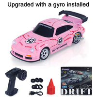 New RC Drift Car Upgraded Gyro 1/43 Racing RTR 4WD Four-wheel Drive High Speed Radio Control Model 2.4g Drift Race Car Mini Gift Econic Blanks