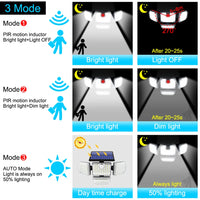 Solar Outdoor Light 182/112 LED Solar Security Flood Lighting with 3 Modes Adjustable Lighting Head for Garage Garden Yard Econic Blanks