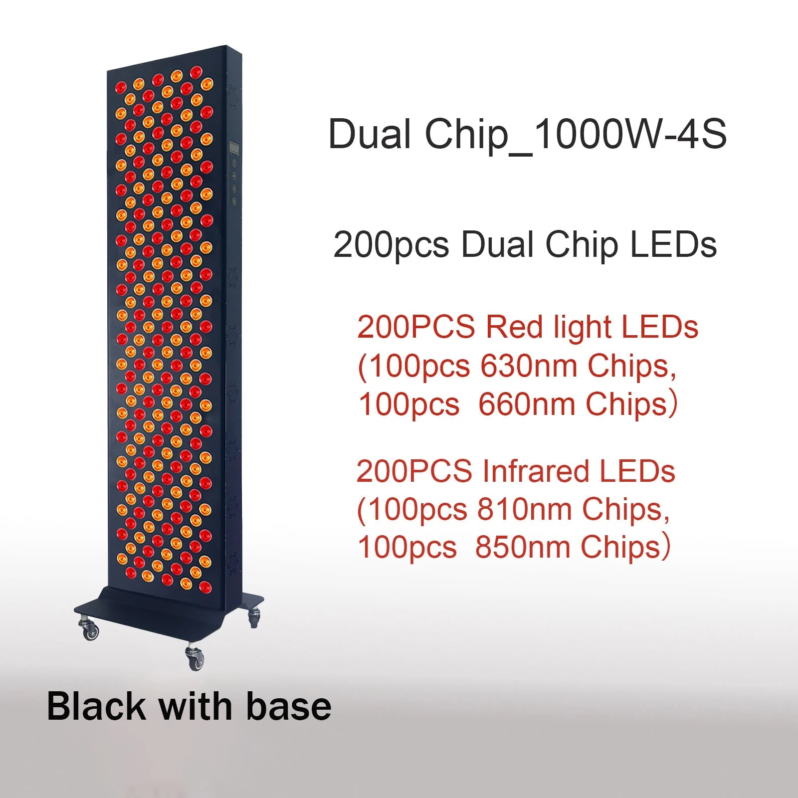 Dual Chip Red Light Therapy Panel Lamp 630nm 660nm Near Infrared Therapy Light 810nm 850nm LED Beauty Devices for Face and Body Quick Pick Grocers